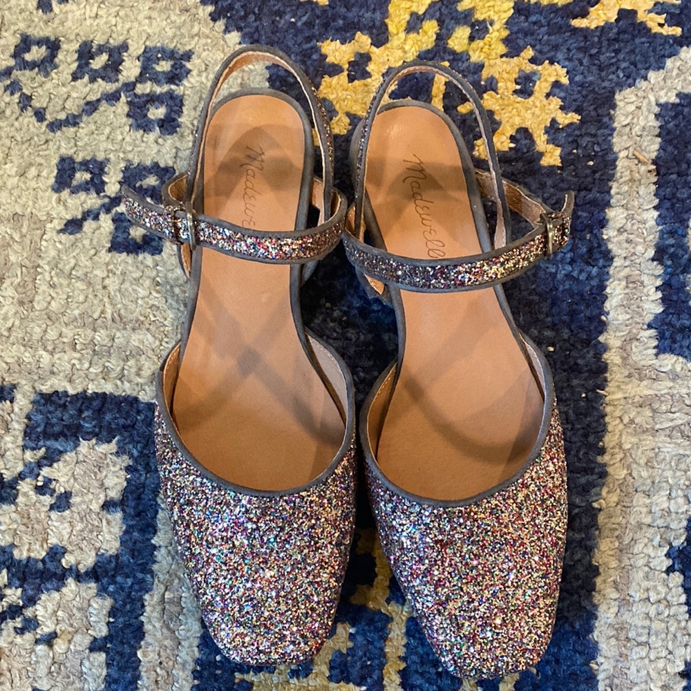 Madewell Glitter Slingback- Size 8.5